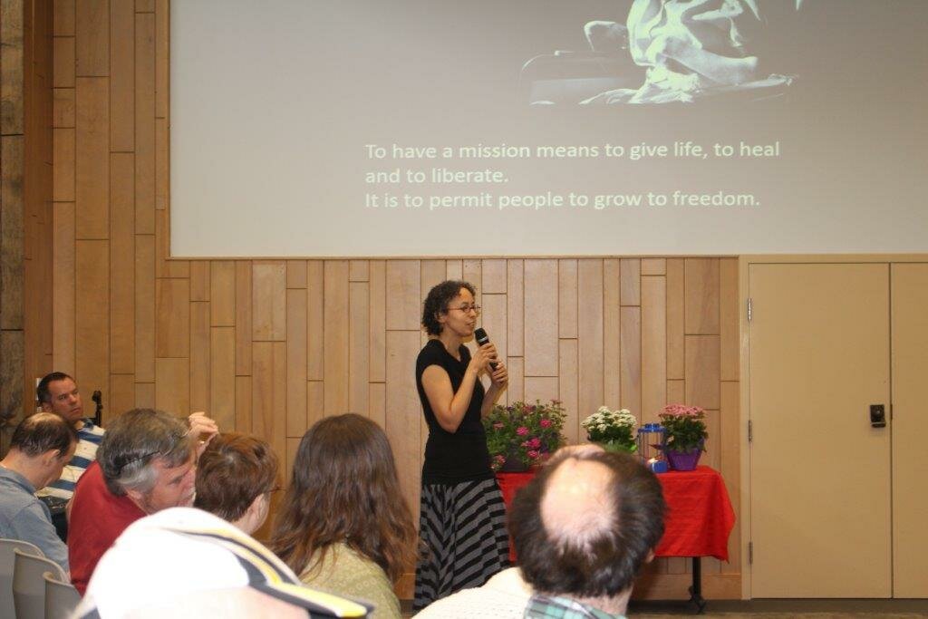 Gabrielle Beaulieu, L’Arche Canada Vice Leader, joined delegates from each community. 